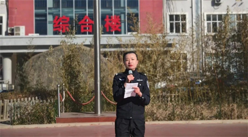 河北一学校开展打击传销方面的校园法治宣传活动